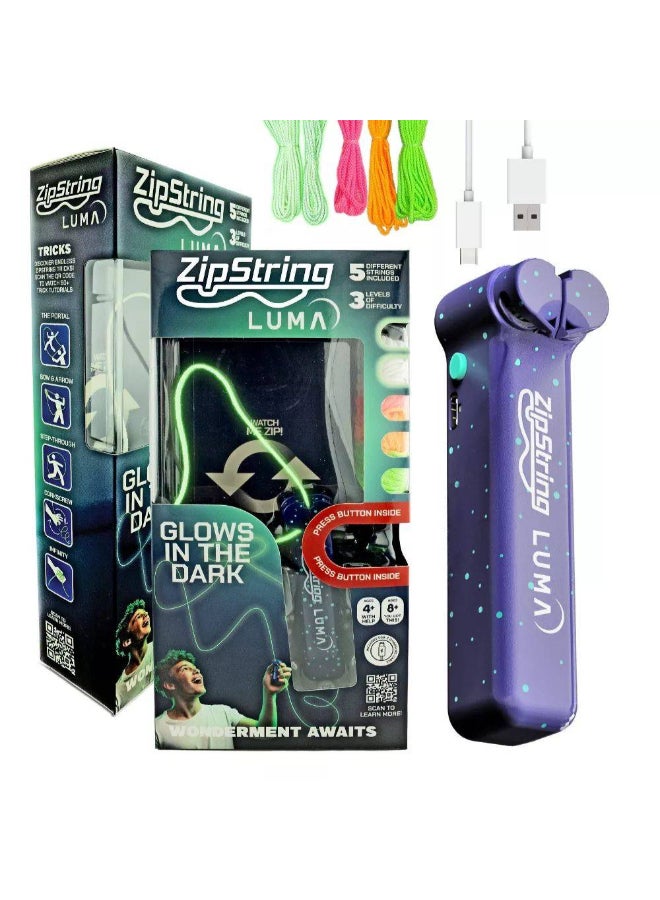 ZipString لعبة التقاط ZipString Luma المتوهجة في الظلام (5.08 × 15.24 سم) - Image 1